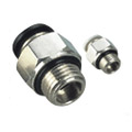 União reta macho (metal)